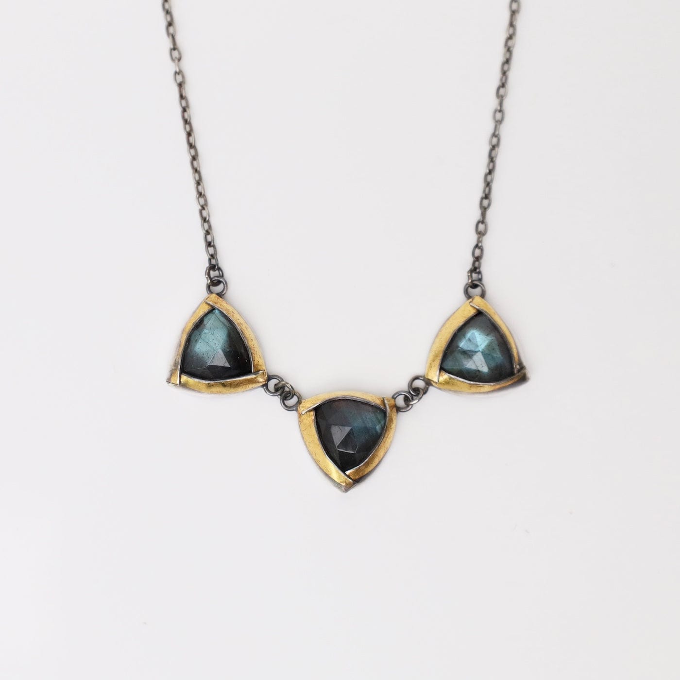 NKL Petite Triple Fold Necklace with Labradorite