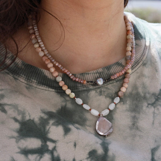 NKL Pink Agate Necklace