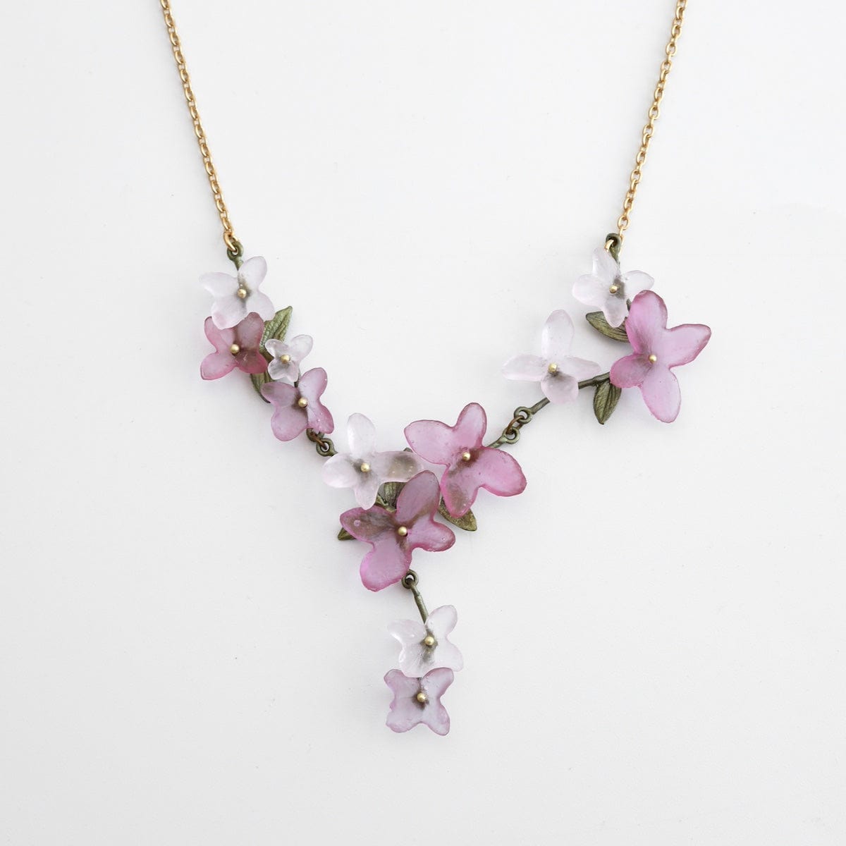 NKL Pink Hydrangea Necklace