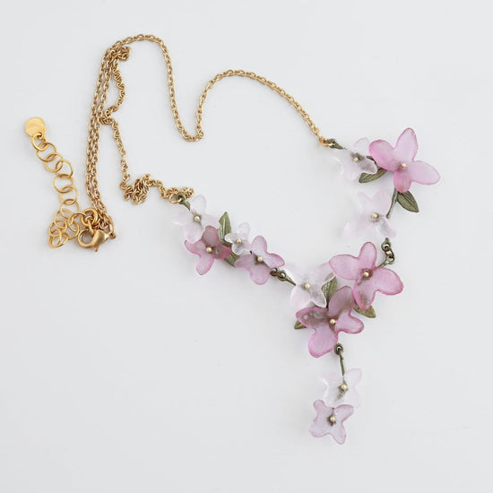 NKL Pink Hydrangea Necklace