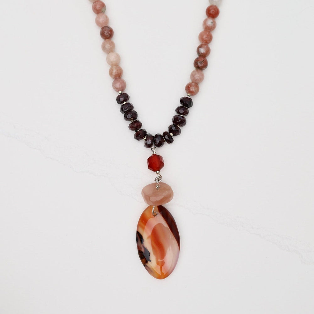 
                      
                        NKL Pink Stone Mix Necklace
                      
                    