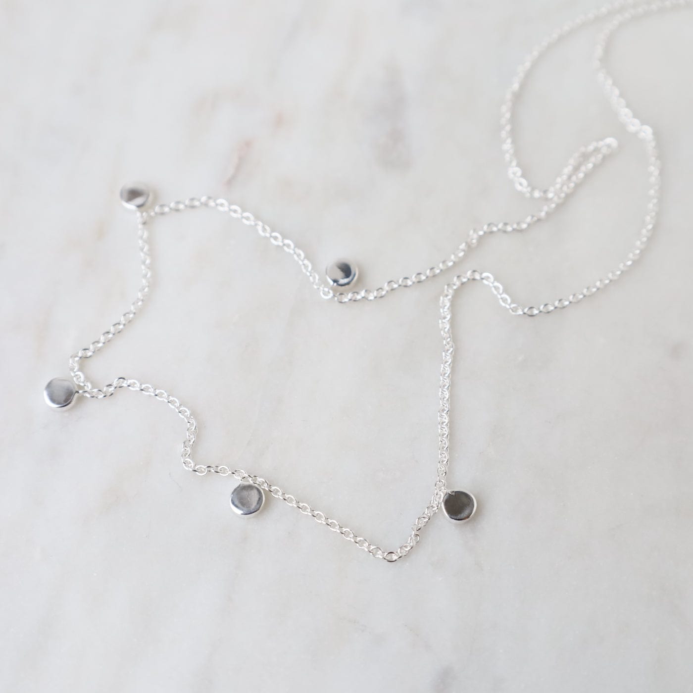 NKL Polished Sterling Silver Confetti Necklace