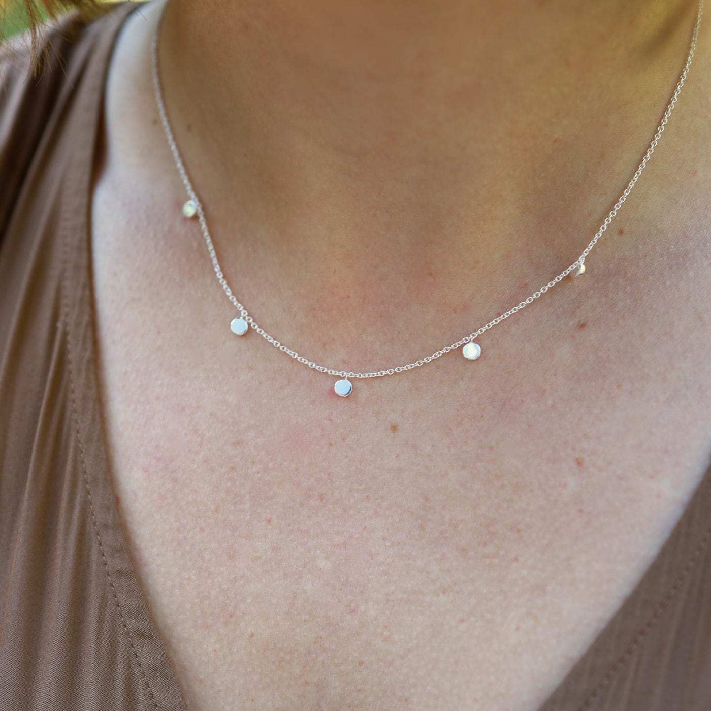 Polished Sterling Silver Confetti Necklace – Dandelion Jewelry