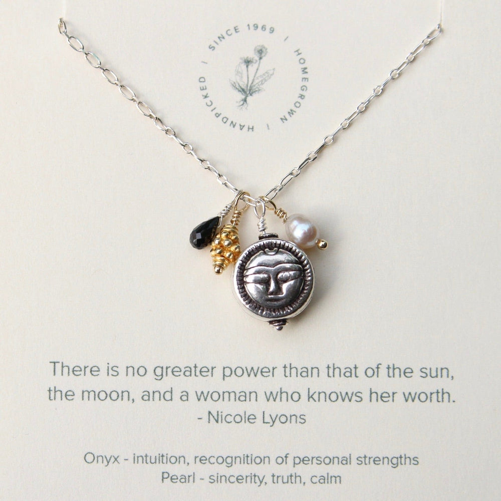 
                      
                        NKL Power of the Sun, Moon, and Woman Necklace
                      
                    