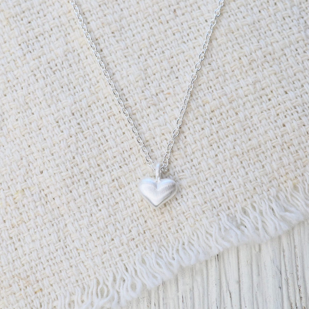 
                      
                        NKL Puffy Heart Necklace - Brushed Sterling Silver
                      
                    