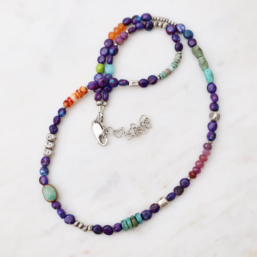 
                      
                        NKL Purple Turquoise & Silver Necklace
                      
                    