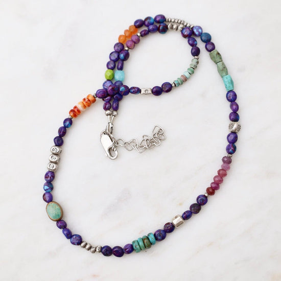 NKL Purple Turquoise & Silver Necklace