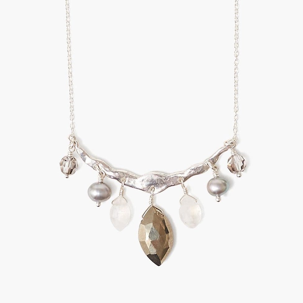 
                      
                        NKL Pyrite Mix Crescent Necklace
                      
                    