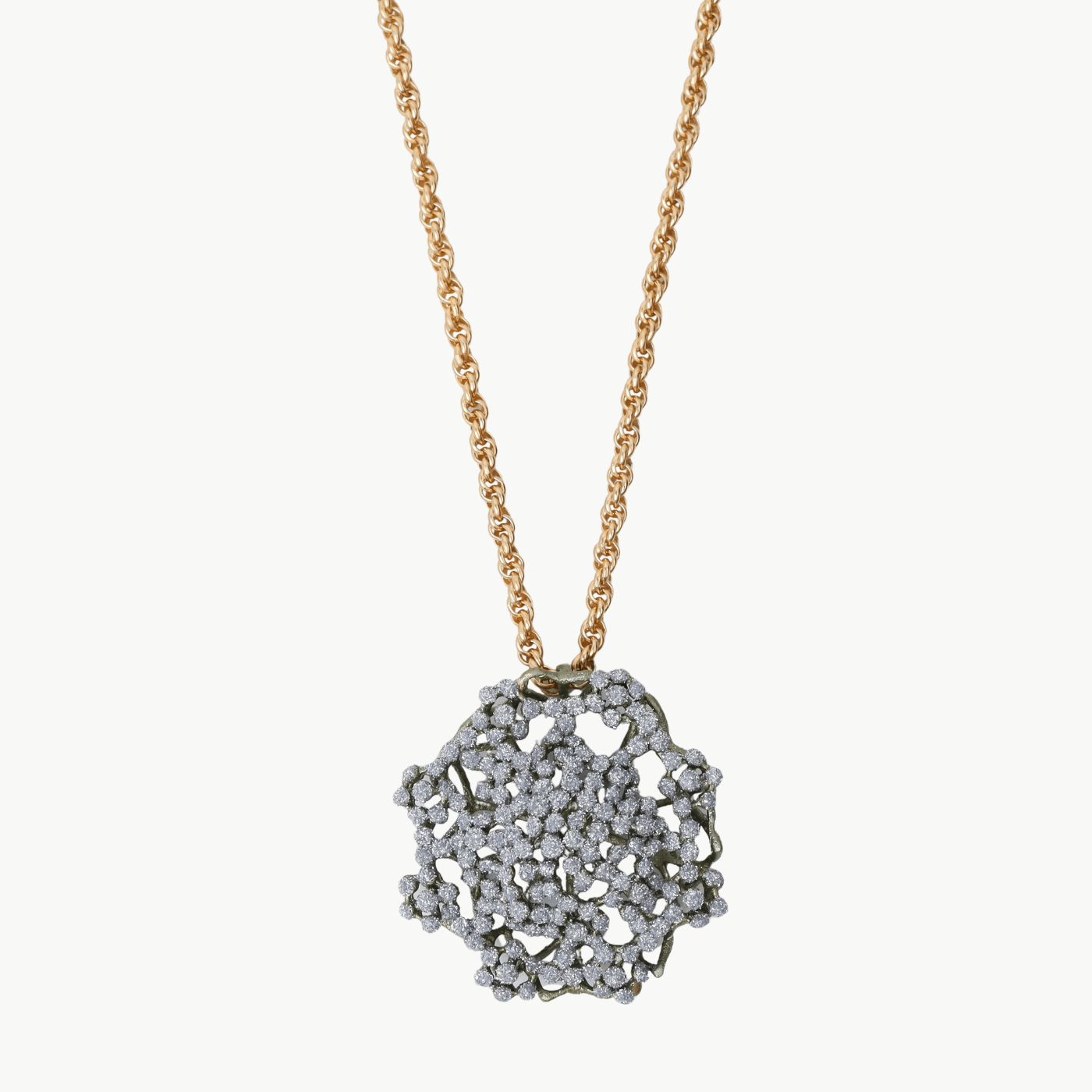 NKL Queen Anne's Lace Statement Pendant Necklace
