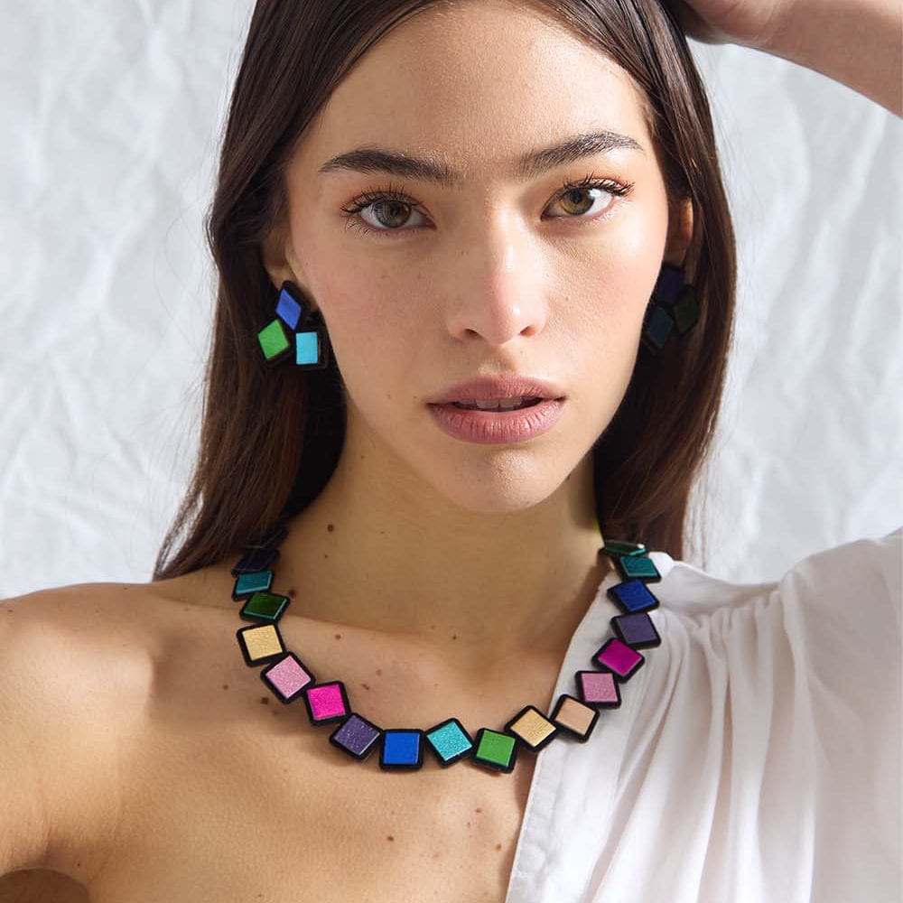 NKL Rainbow Squares Necklace