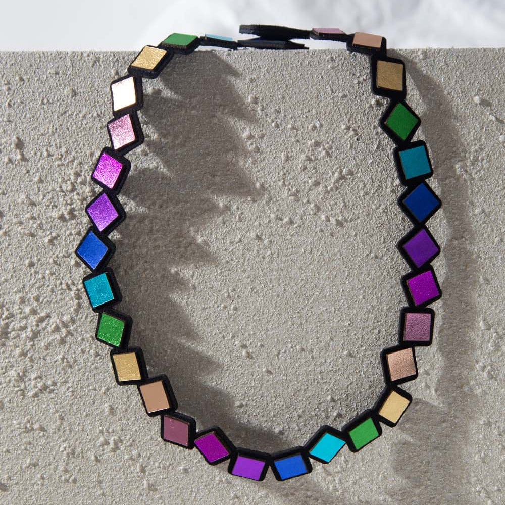 NKL Rainbow Squares Necklace