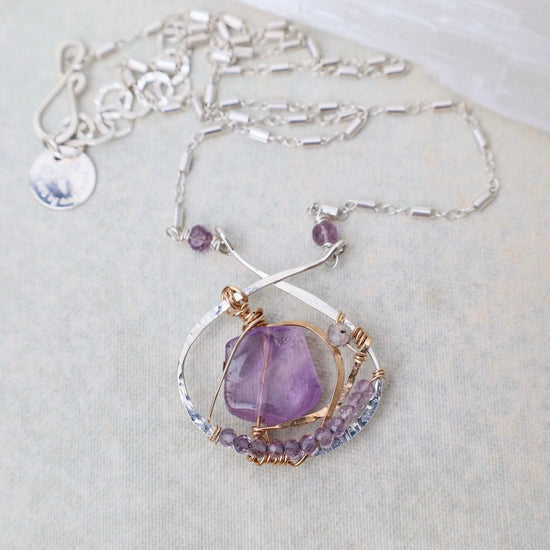 Load image into Gallery viewer, NKL Raw Amethyst Necklace
