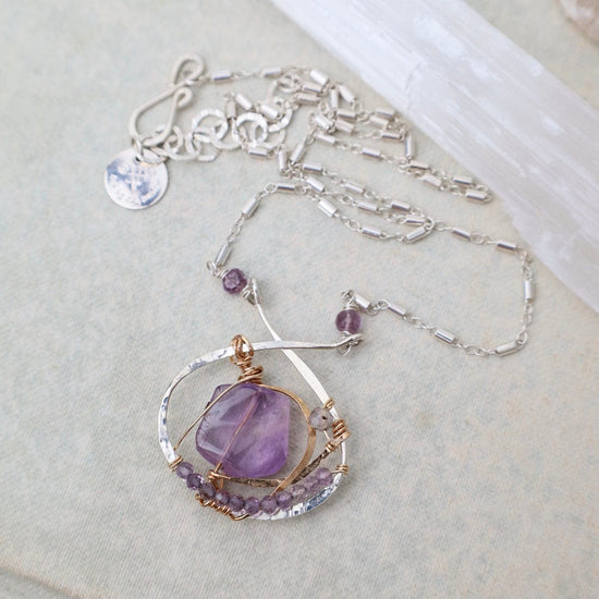 Load image into Gallery viewer, NKL Raw Amethyst Necklace
