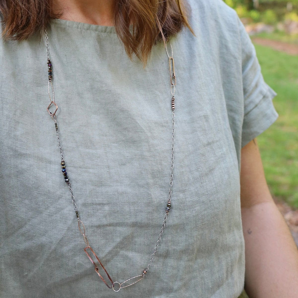 NKL Rectangle Long Necklace