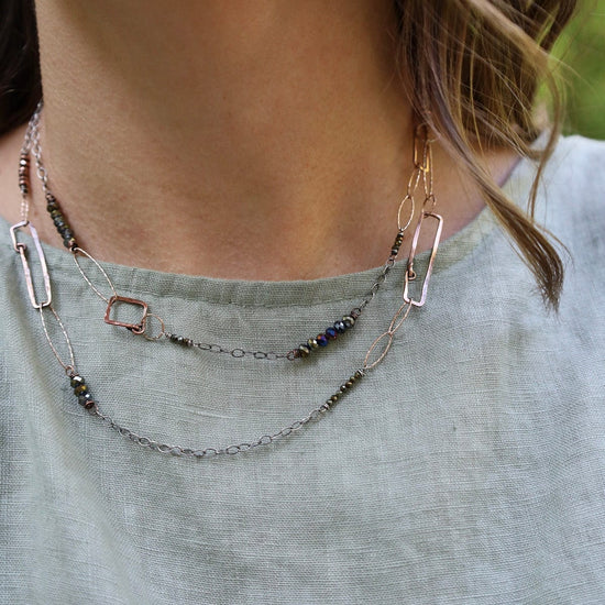 NKL Rectangle Long Necklace