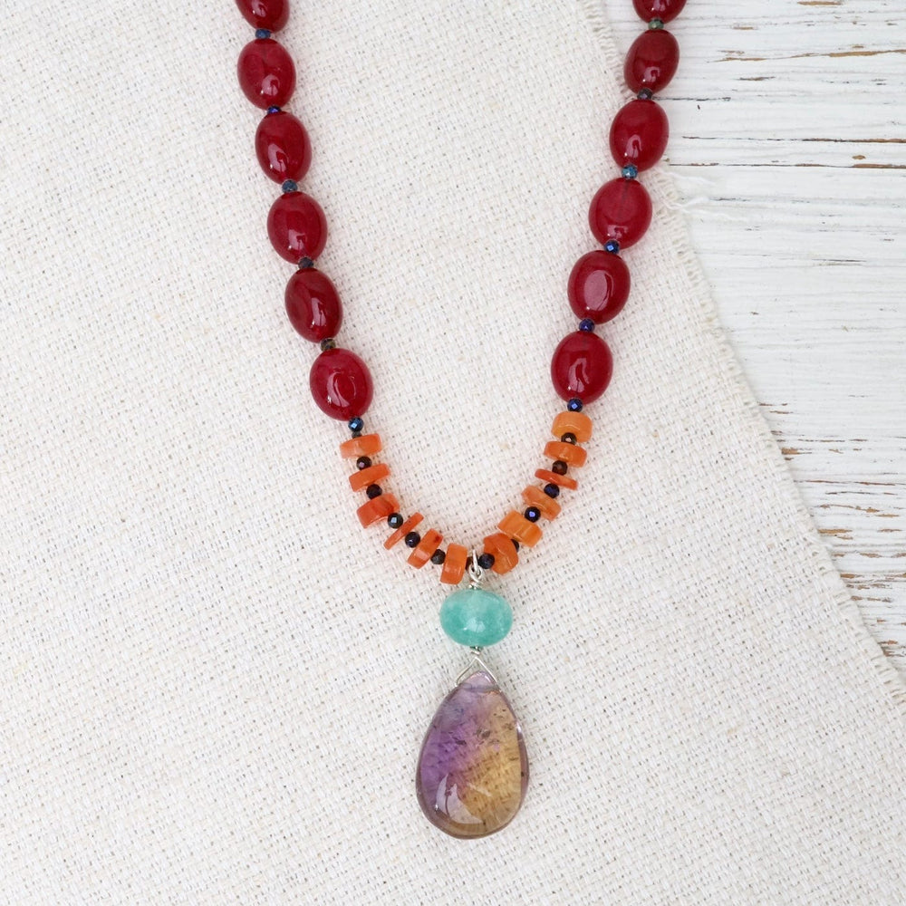 NKL Red Jade Mix Necklace