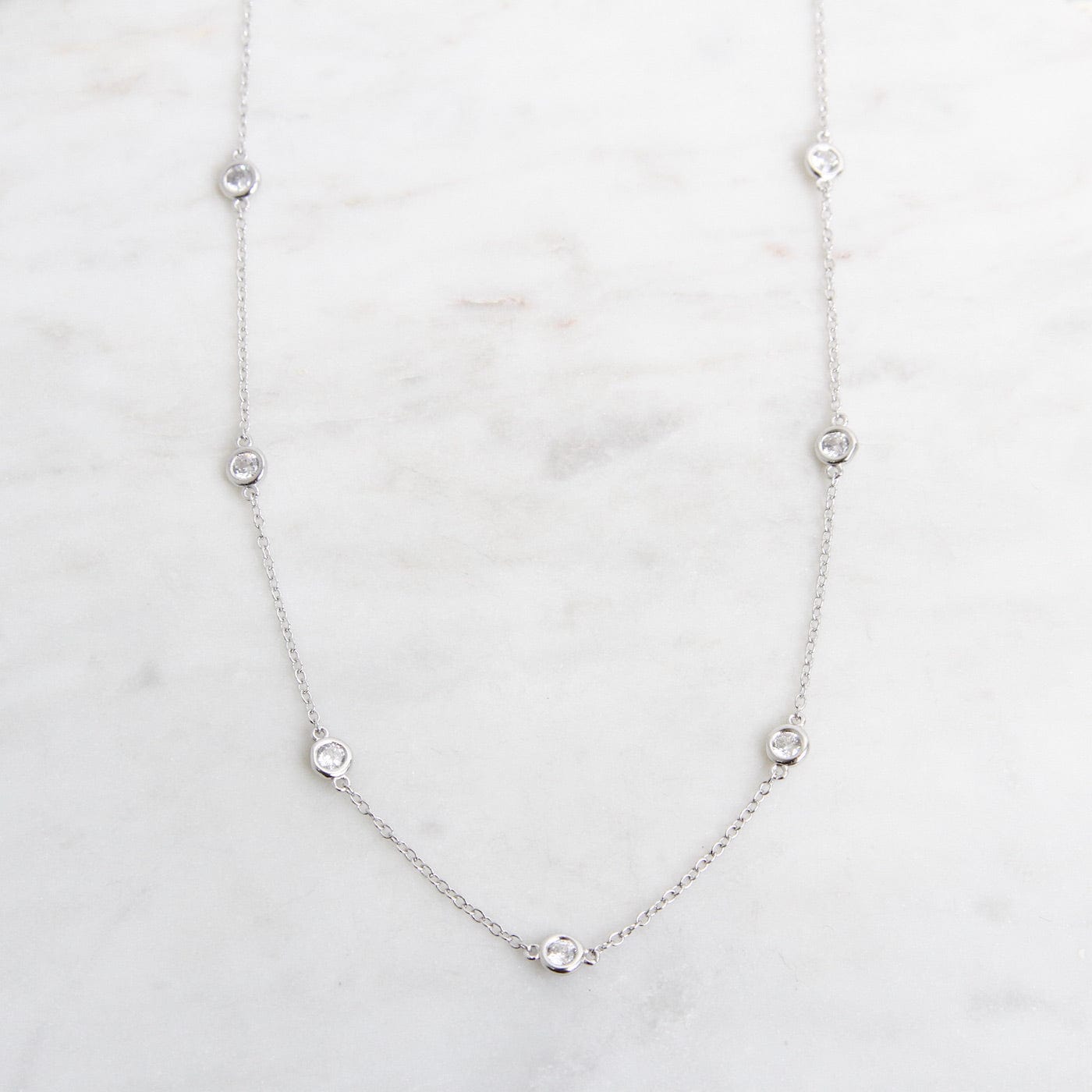 NKL Rian CZ Necklace - Silver