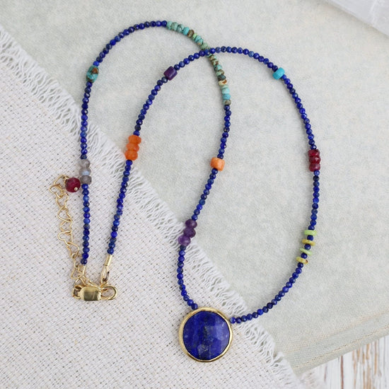 NKL Riverstone Trunk Show Lapis Necklace with Pendant