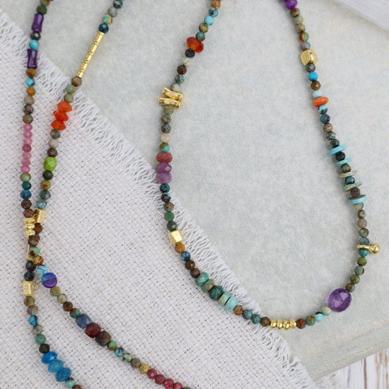 NKL Riverstone Trunk Show Sweet Tart Turquoise Long Necklace