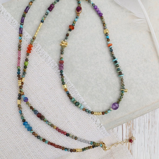 NKL Riverstone Trunk Show Sweet Tart Turquoise Long Necklace
