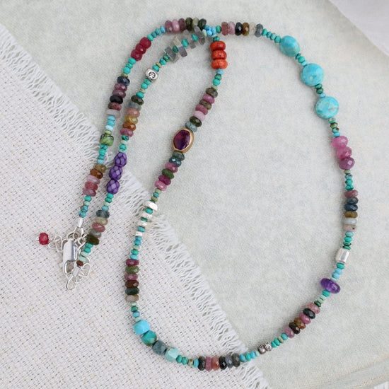 NKL Riverstone Trunk Show Tourmaline Circus Train Necklace