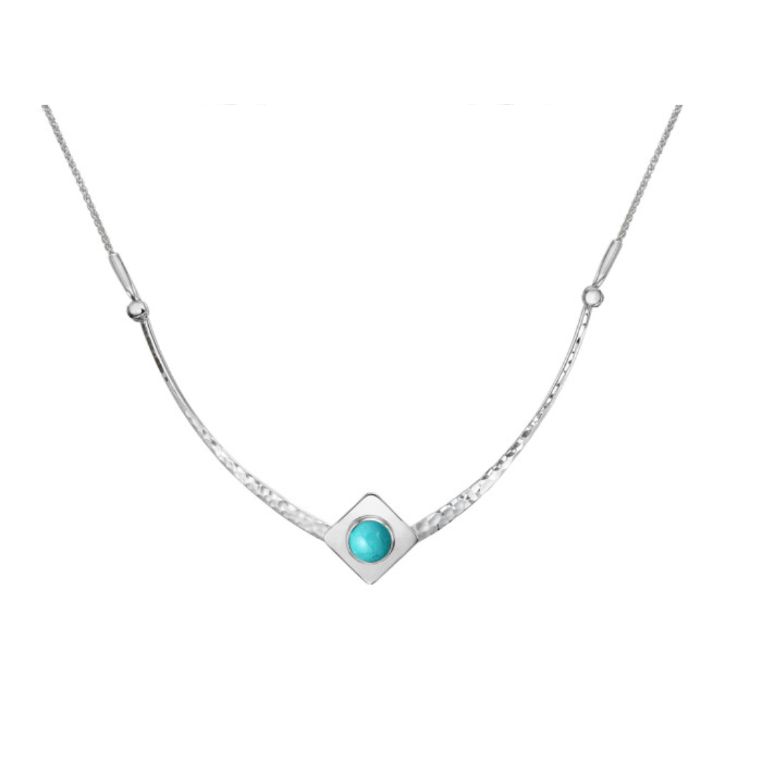 NKL Riviting Gem Necklace - S/S 18" Turquoise