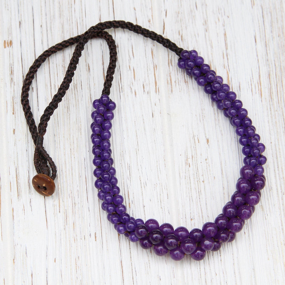 
                  
                    NKL Rope Necklace with Amethyst Cluster
                  
                