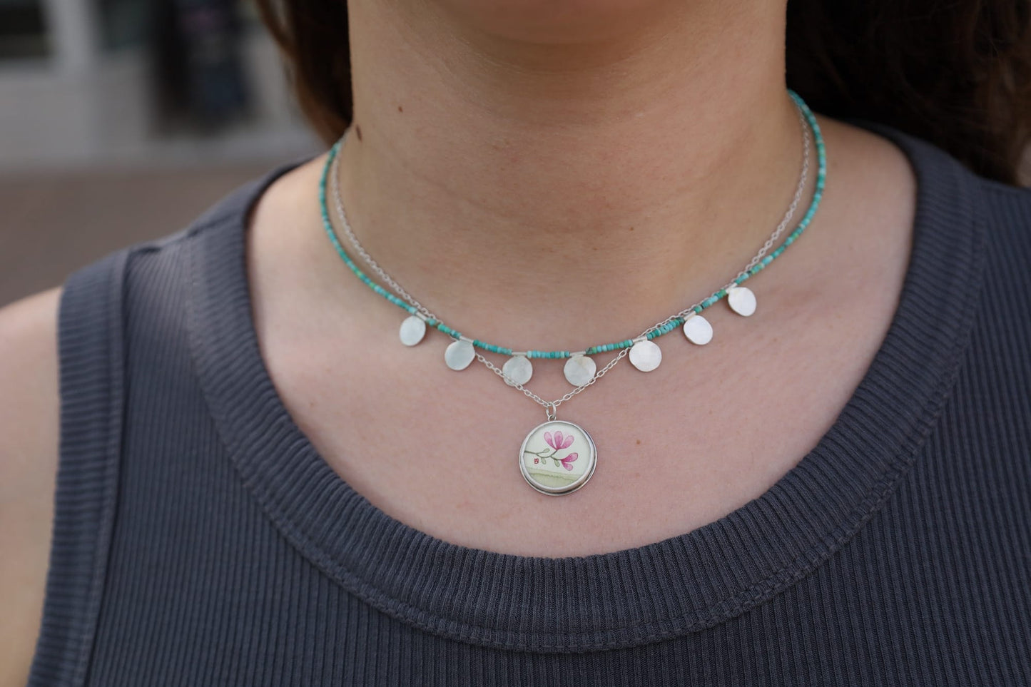 NKL Round Magnolia Necklace
