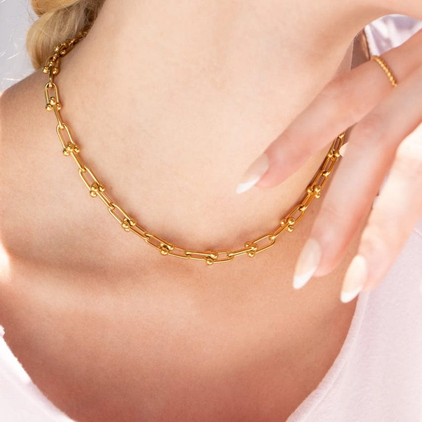 NKL-S.STL 18K Gold Stainless Steel Hardware Chain Necklace