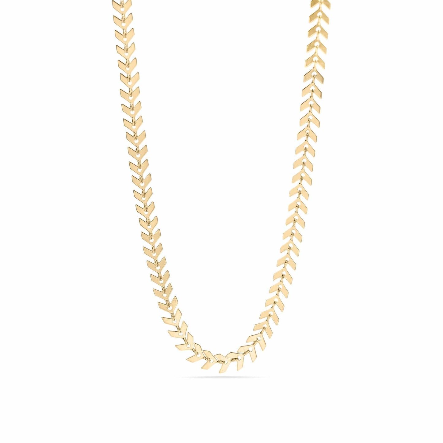 NKL-S.STL Gold Stainless Steel Chevron Chain Necklace