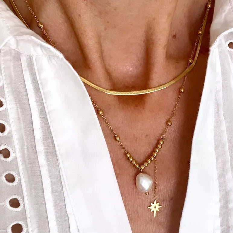 NKL-S.STL Lili Necklace - 14K gold-plated stainless stee
