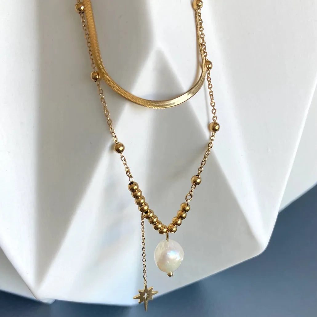 NKL-S.STL Lili Necklace - 14K gold-plated stainless stee