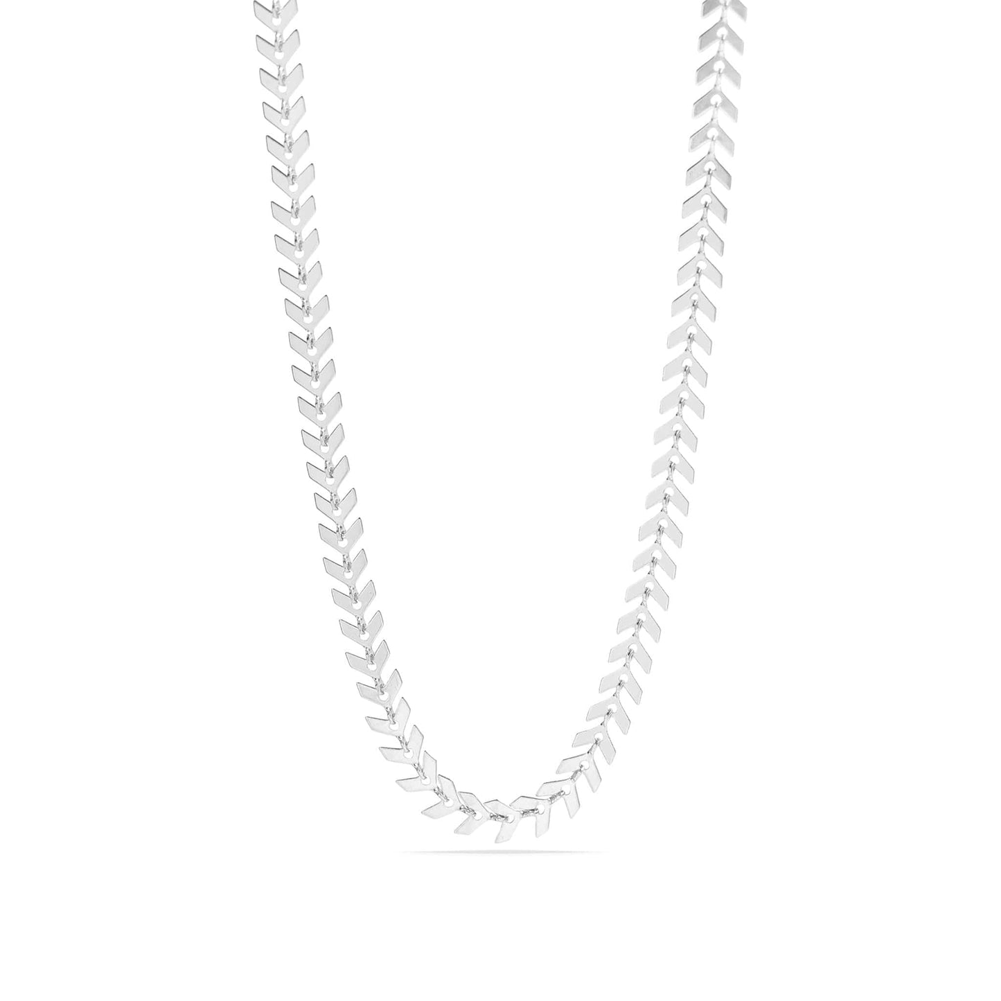 NKL-S.STL Stainless Steel Chevron Chain Necklace