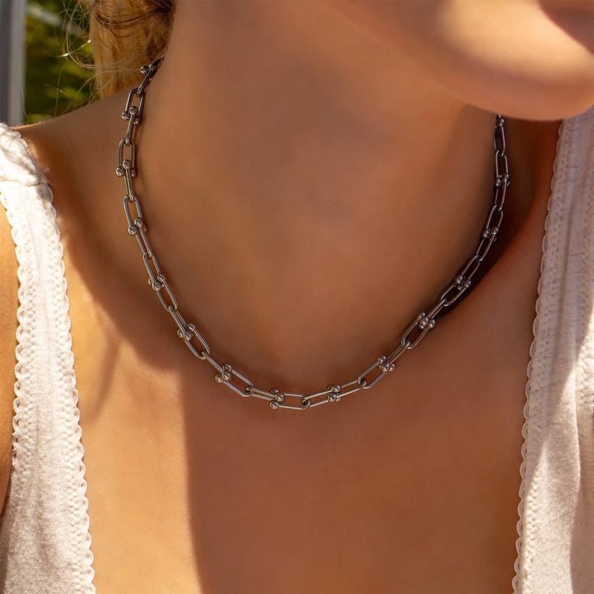 NKL-S.STL Stainless Steel Hardware Chain Necklace