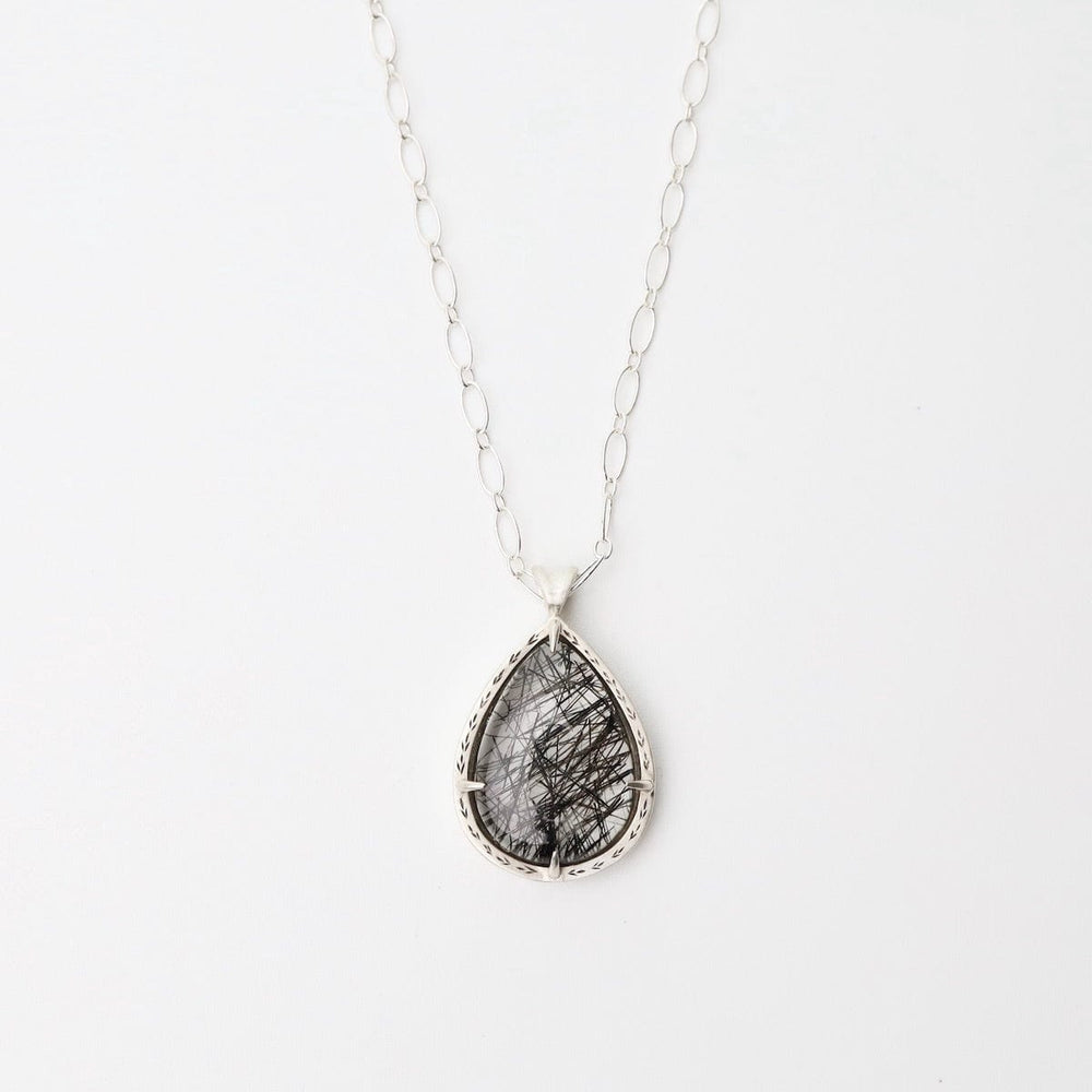 NKL Salt & Pepper Quartz Pendant Necklace