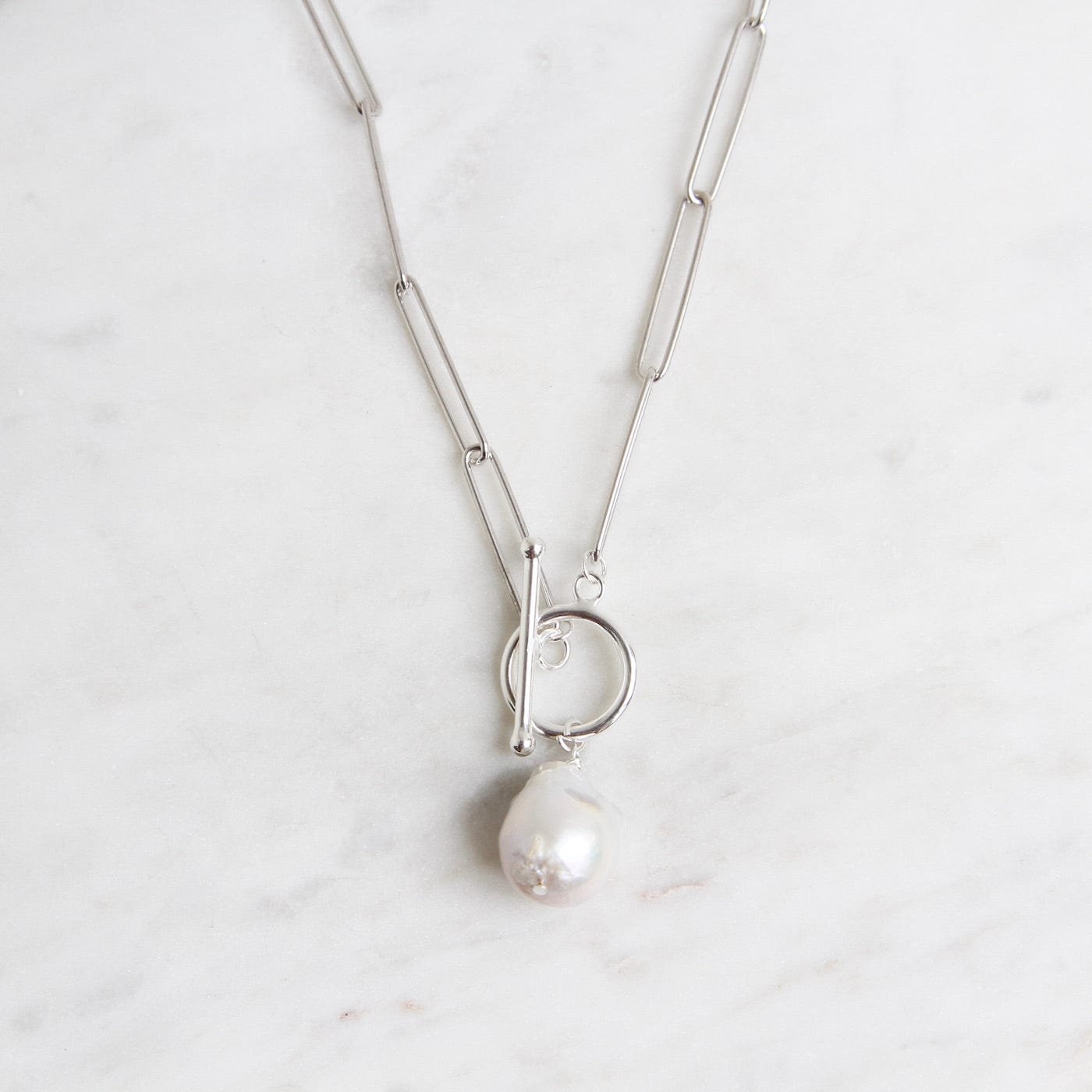 NKL Savannah Pearl Necklace - Sterling Silver