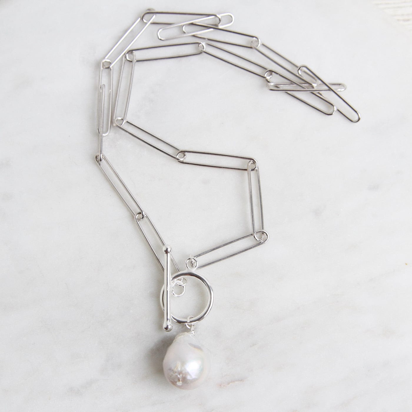 NKL Savannah Pearl Necklace - Sterling Silver