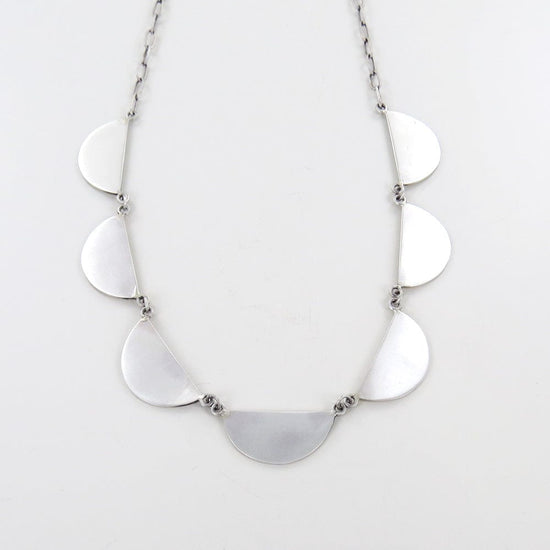 NKL Scalloped Necklace - Sterling Silver