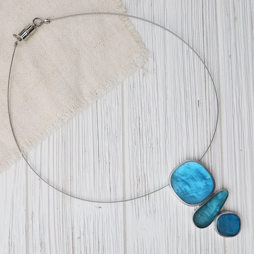 
                  
                    NKL Sea Blue 3 Piece Drop Pendant Necklace
                  
                