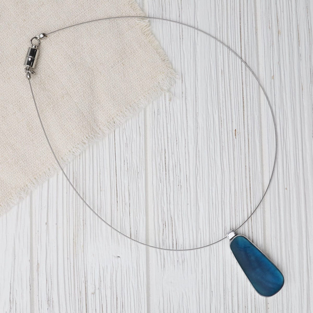 
                  
                    NKL Sea Blue Oval Pendant Necklace
                  
                