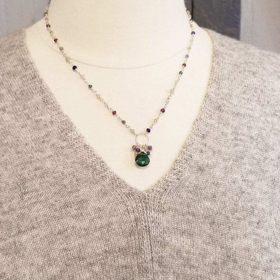 
                  
                    NKL Semi-Precious Bead Chain Necklace with Green Quartz
                  
                