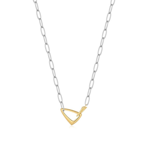 NKL Silver Arrow Link Chunky Chain Necklace