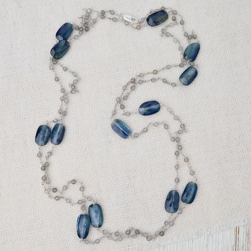 
                  
                    NKL Silver Blue Kyanite & Labradorite 42" Bead Chain N
                  
                