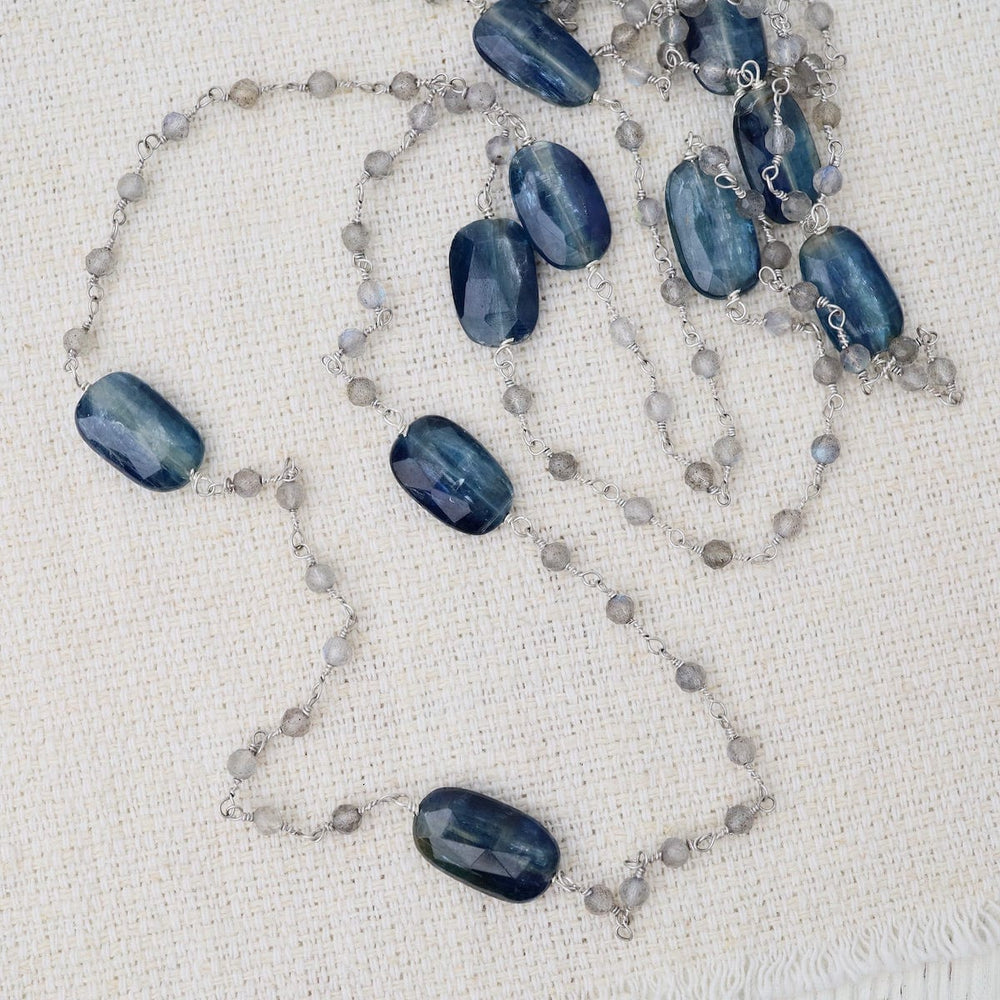 
                  
                    NKL Silver Blue Kyanite & Labradorite 42" Bead Chain N
                  
                