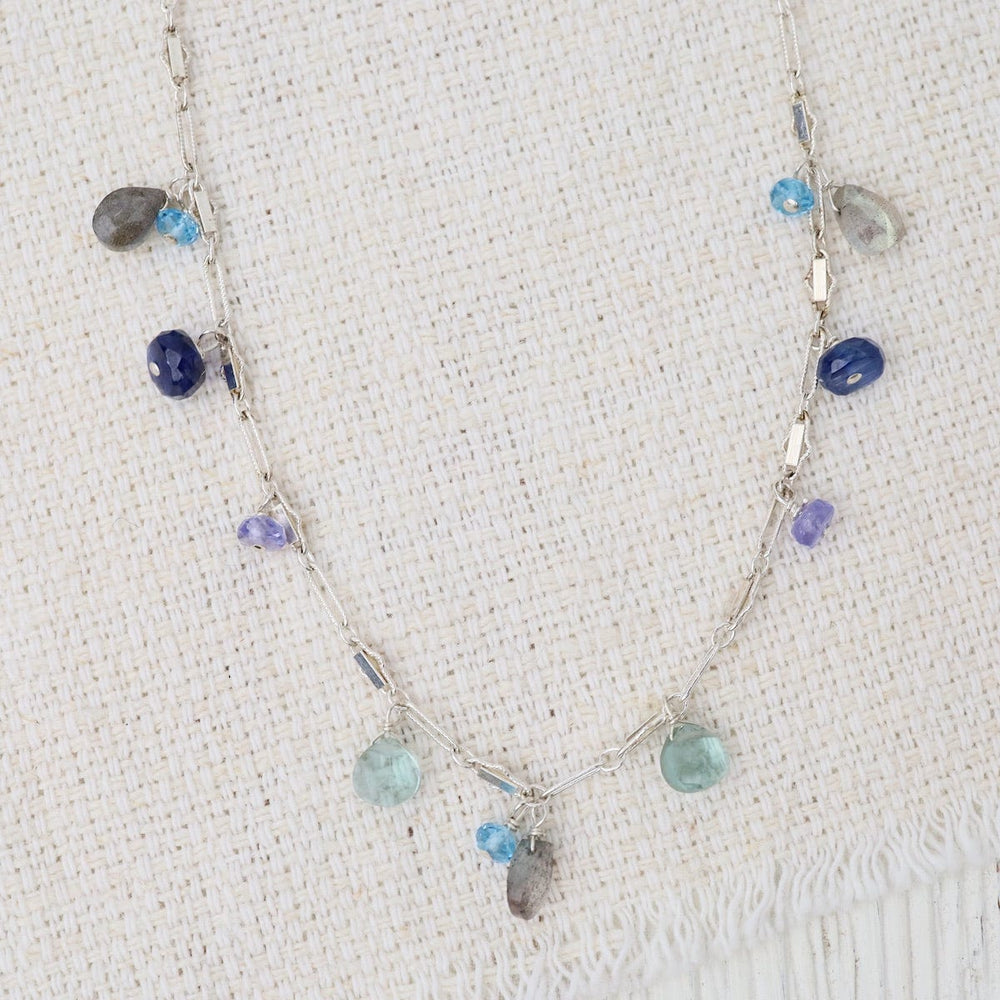 
                  
                    NKL Silver Blue Topaz & Labradorite Rain Drops Necklac
                  
                