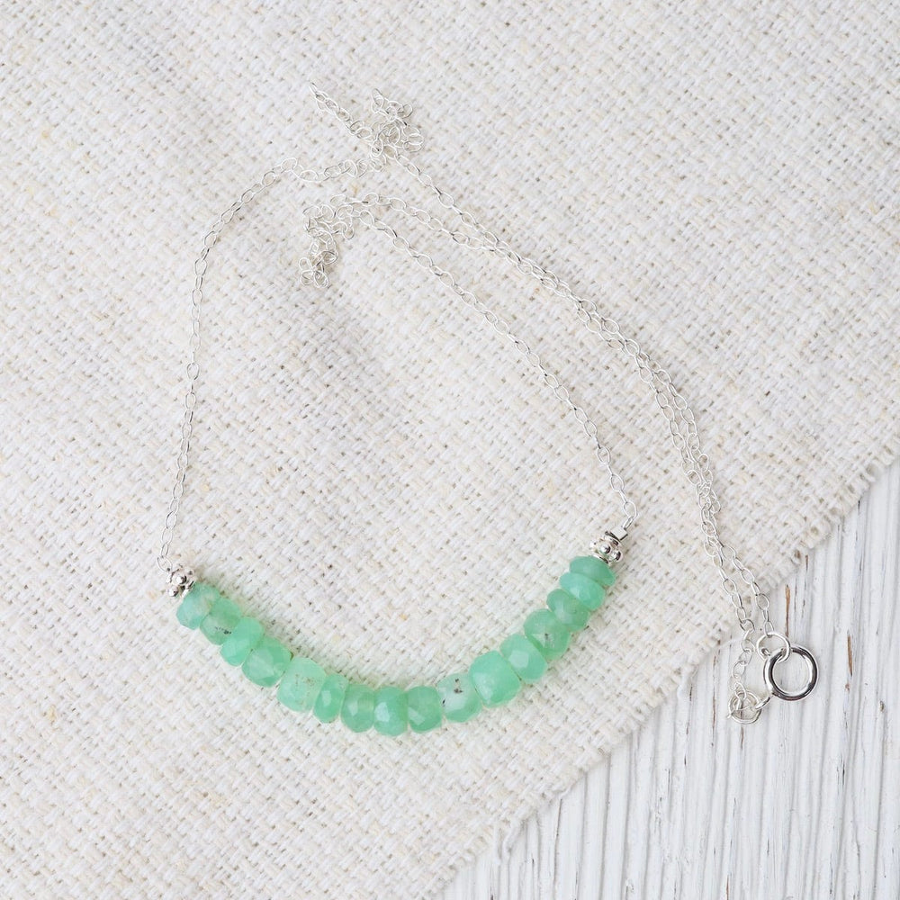 
                      
                        NKL Silver Chain with Gemstone Arc - Chrysoprase
                      
                    