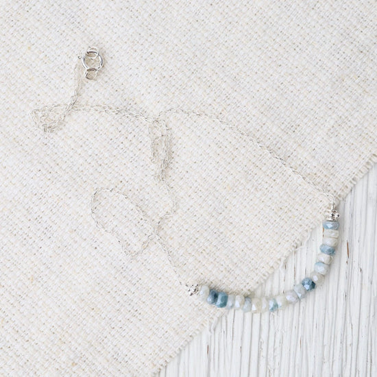 NKL Silver Chain with Gemstone Arc - Silverite