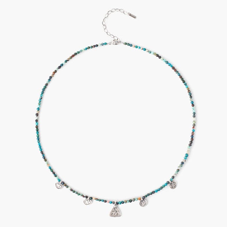 
                      
                        NKL Silver Charm Chrysocolla Necklace
                      
                    