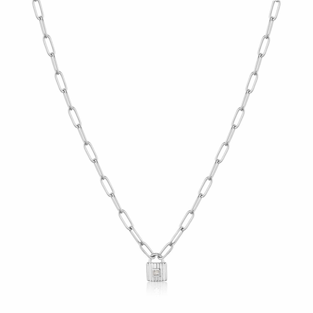 
                      
                        NKL Silver Chunky Chain Padlock Necklace
                      
                    