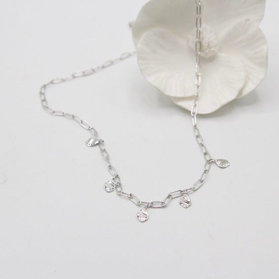Load image into Gallery viewer, NKL Silver Crush Drop Discs Necklace
